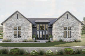 Modern Transitional House Plan #963-00767 Elevation Photo