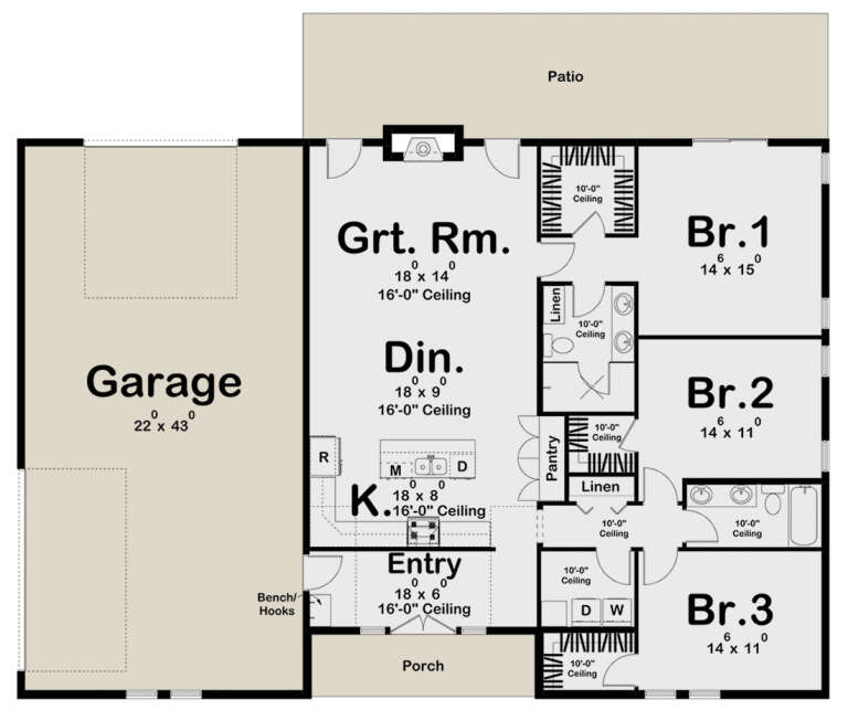 House Plan House Plan #28965 Drawing 1