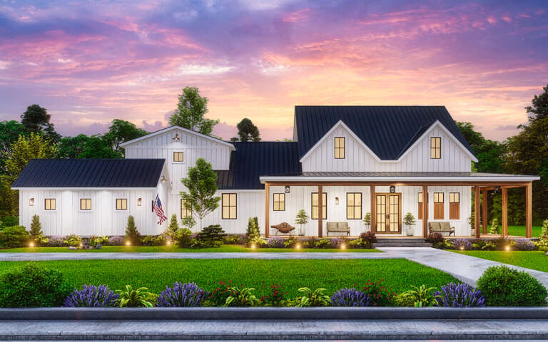 Modern Farmhouse House Plan #699-00366 Elevation Photo