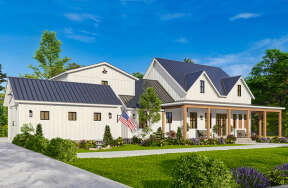 Modern Farmhouse House Plan #699-00366 Elevation Photo