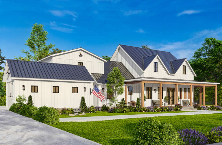 Modern Farmhouse House Plan #699-00366 Elevation Photo