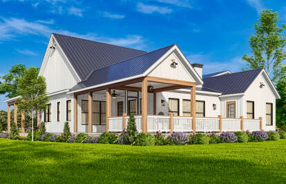 Modern Farmhouse House Plan #699-00366 Elevation Photo