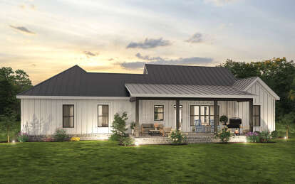 Modern Farmhouse House Plan #009-00345 Elevation Photo