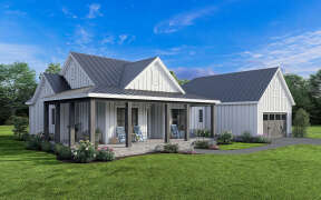 Modern Farmhouse House Plan #009-00345 Elevation Photo