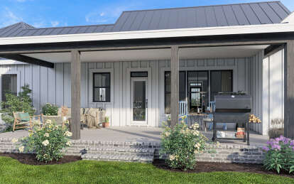 Modern Farmhouse House Plan #009-00345 Elevation Photo