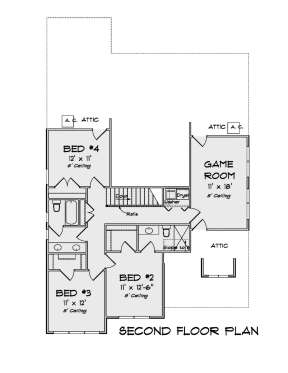 Second Floor for House Plan #4848-00367