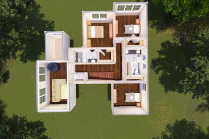 Overhead Second Floor for House Plan #4848-00367