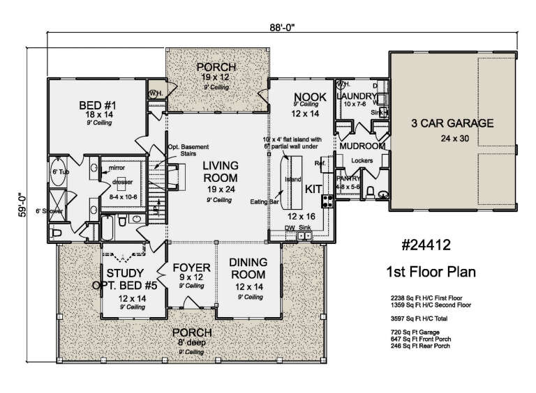 House Plan House Plan #28977 Drawing 1