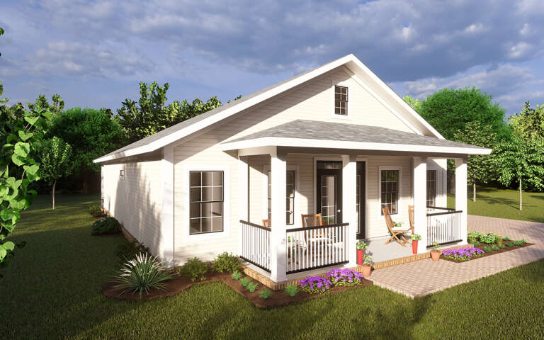 Cottage Plan: 1,563 Square Feet, 3 Bedrooms, 2 Bathrooms - 4848-00372