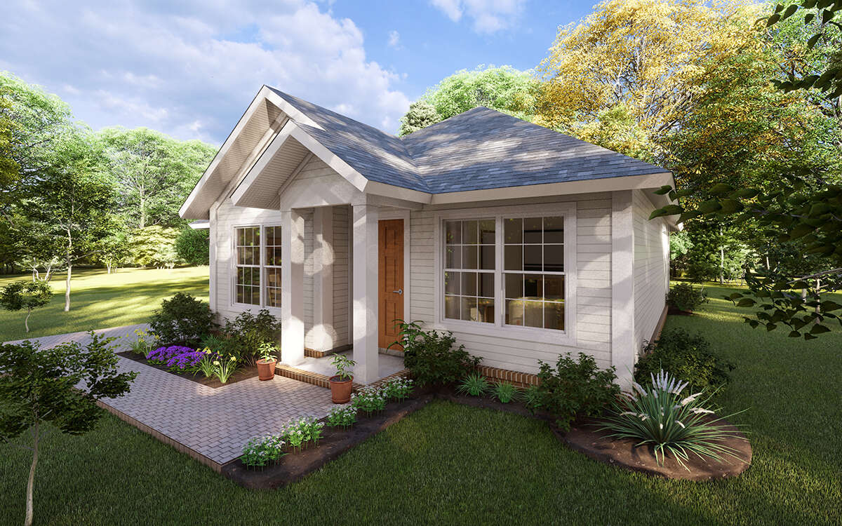 Cottage Plan: 1,488 Square Feet, 4 Bedrooms, 3 Bathrooms