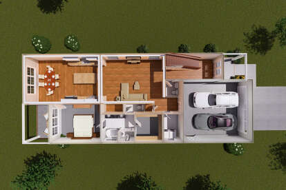 Overhead First Floor for House Plan #4848-00379