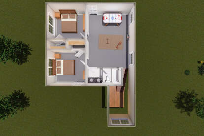 Overhead Second Floor for House Plan #4848-00379