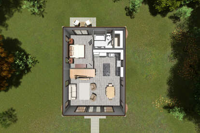 Overhead First Floor for House Plan #4848-00382