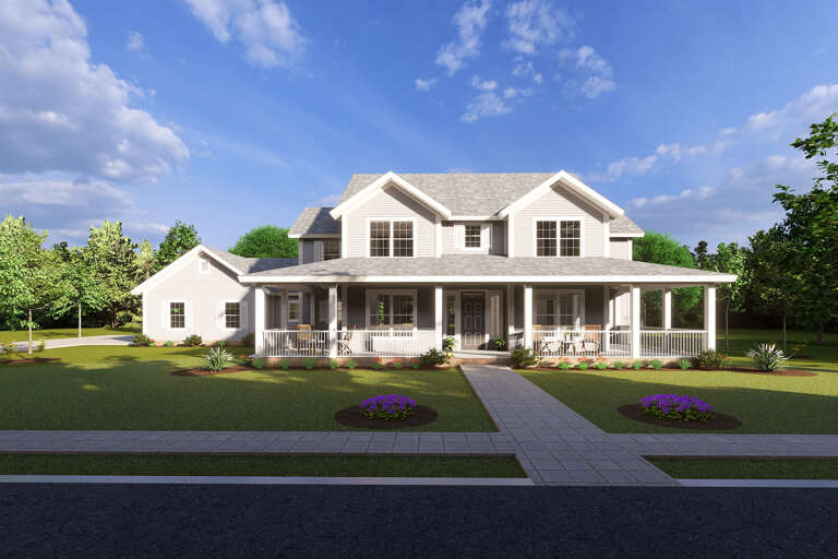 Farmhouse House Plan #4848-00383 Elevation Photo