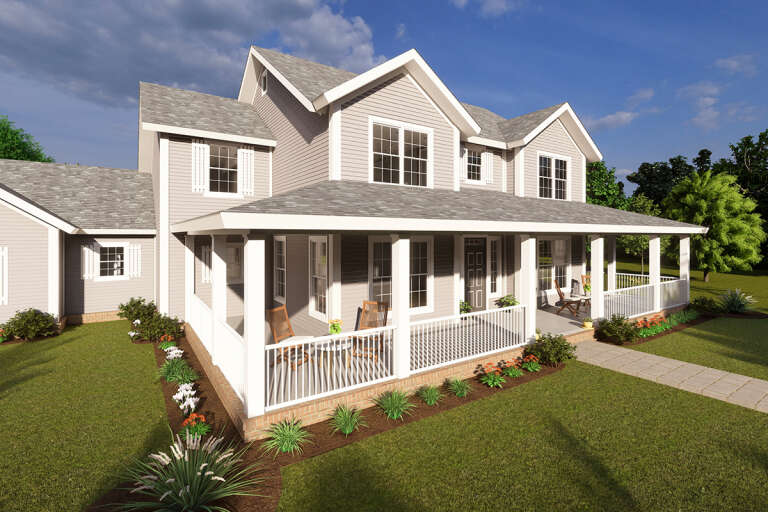 Farmhouse House Plan #4848-00383 Elevation Photo