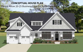 Modern Farmhouse House Plan #6849-00139 Elevation Photo