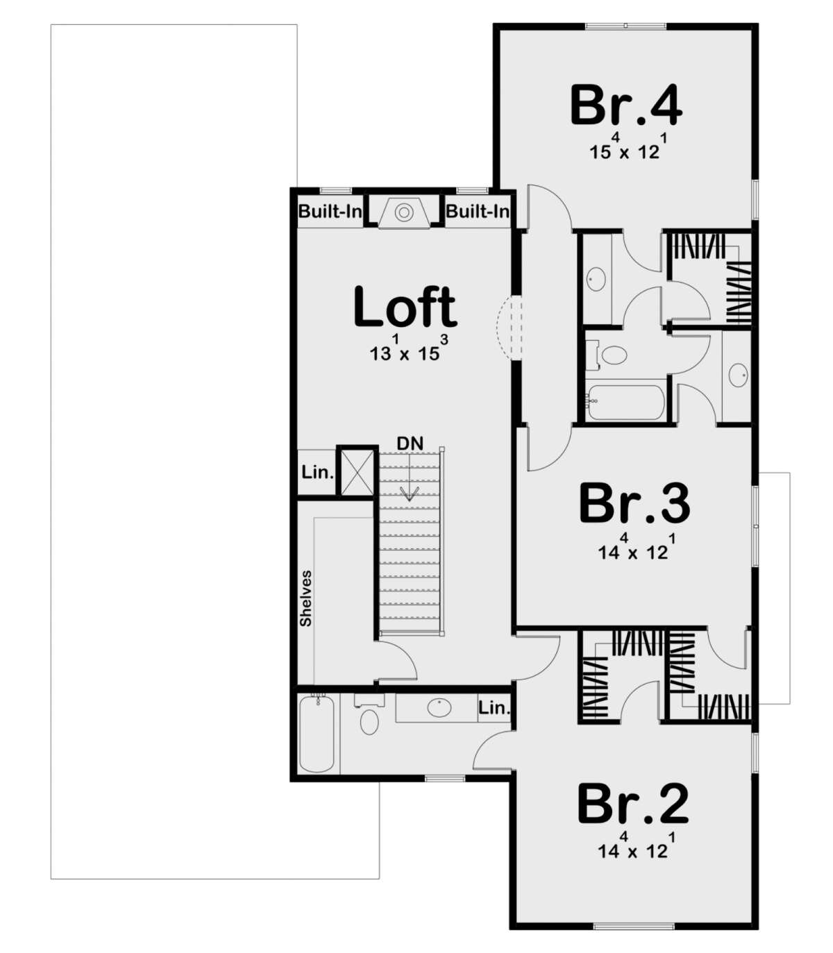 Second Floor for House Plan #963-00771