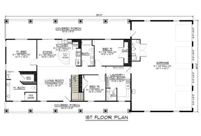 Main Floor w/ Basement Stair Location for House Plan #5032-00239