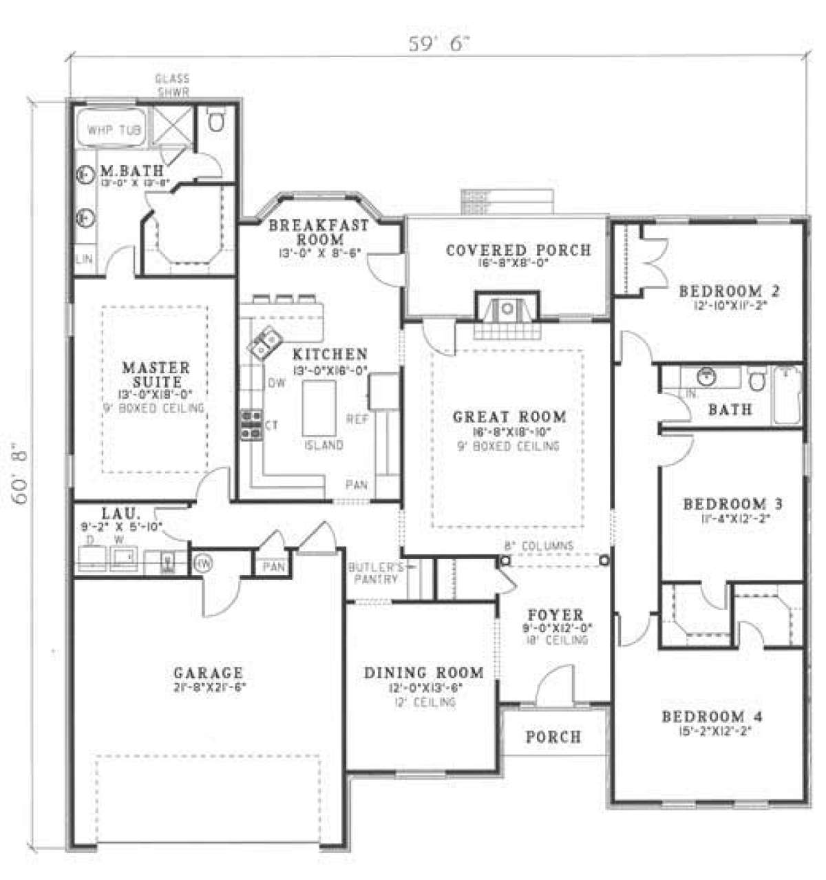 Floorplan 1 for House Plan #110-00049