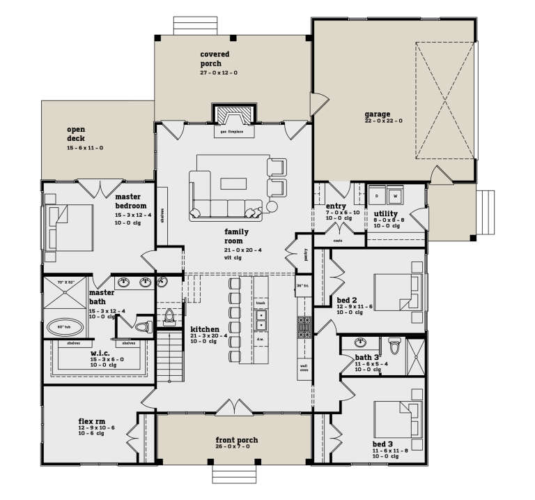 House Plan House Plan #29001 Drawing 1