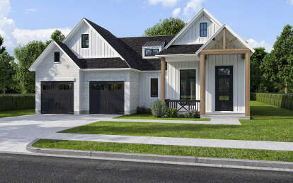 Modern Farmhouse House Plan #7516-00075 Elevation Photo