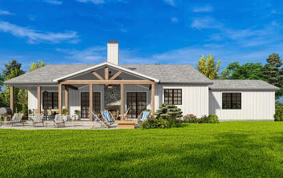 Modern Farmhouse House Plan #699-00367 Elevation Photo