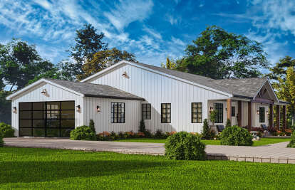 Modern Farmhouse House Plan #699-00367 Elevation Photo