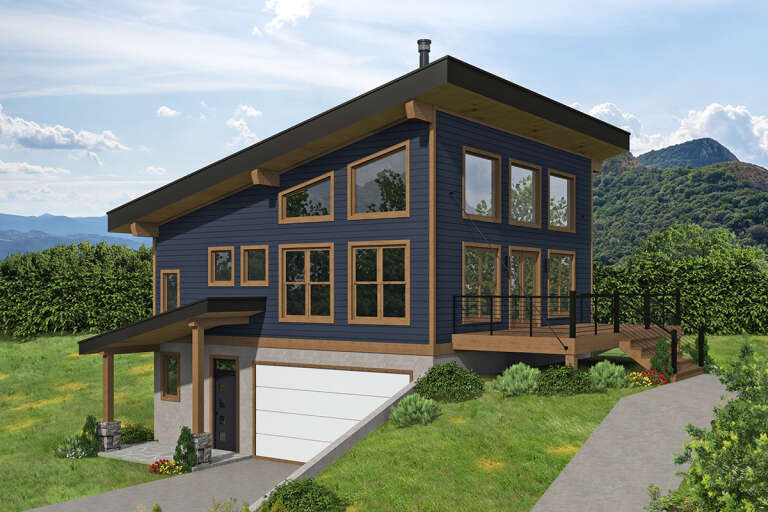House Plan House Plan #29009 Angled Front Elevation