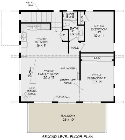 Second Floor for House Plan #940-00763