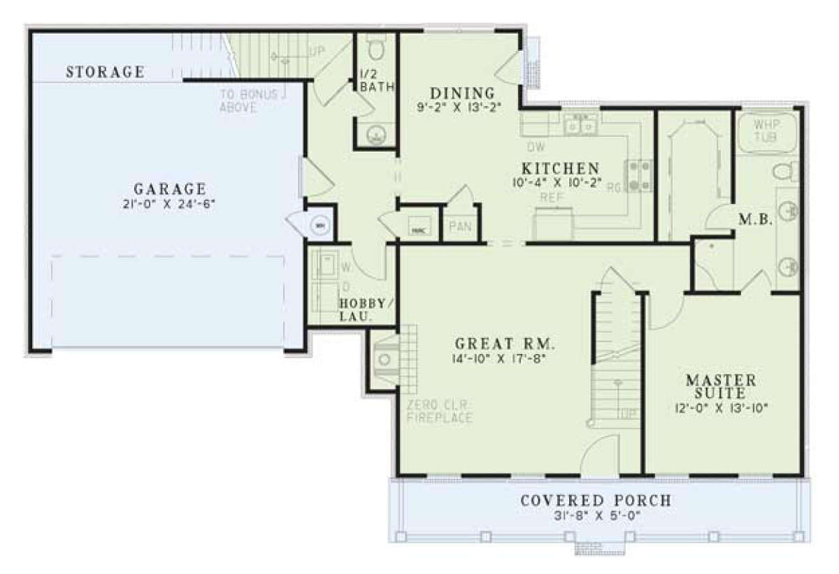 Floorplan 1 for House Plan #110-00050