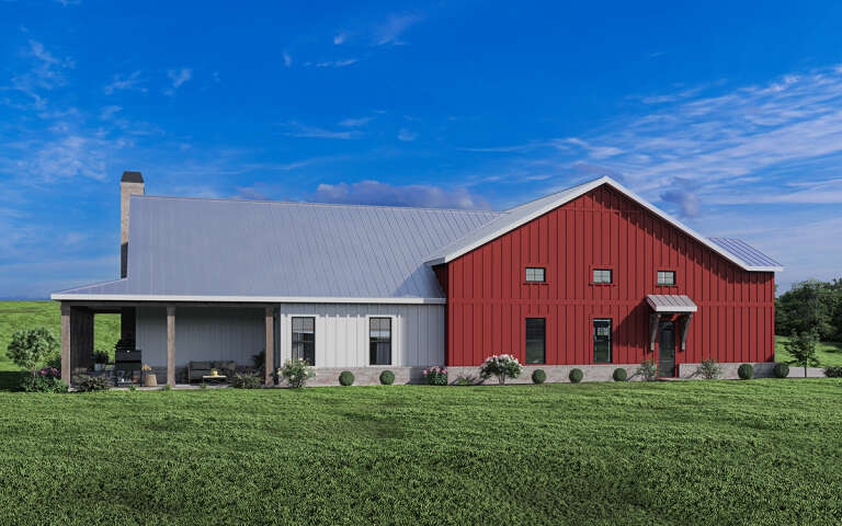 Barn House Plan #009-00346 Elevation Photo