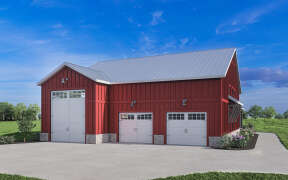 Barn House Plan #009-00346 Elevation Photo