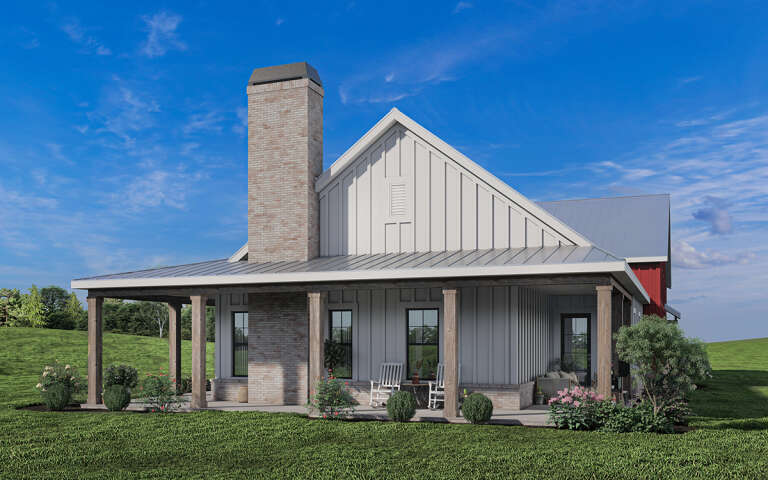 Barn House Plan #009-00346 Elevation Photo