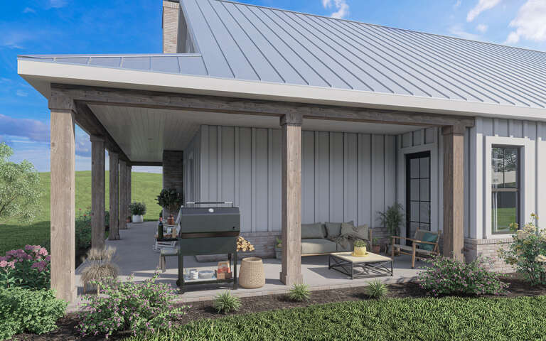 Barn House Plan #009-00346 Elevation Photo