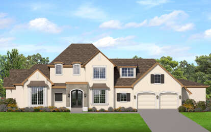 European House Plan #3978-00267 Elevation Photo