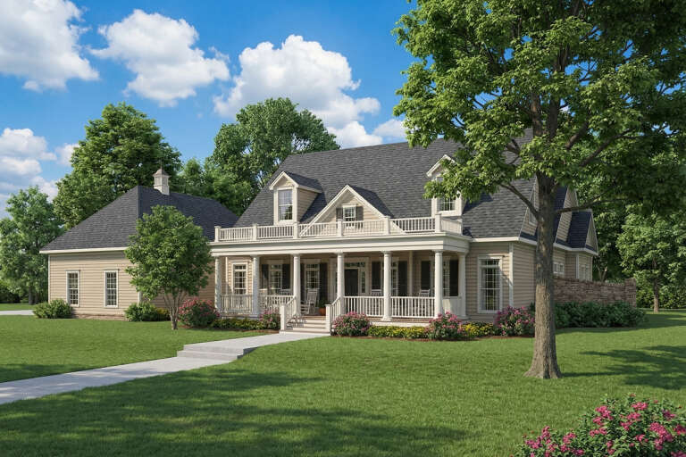House Plan House Plan #2902 Angled Front Elevation