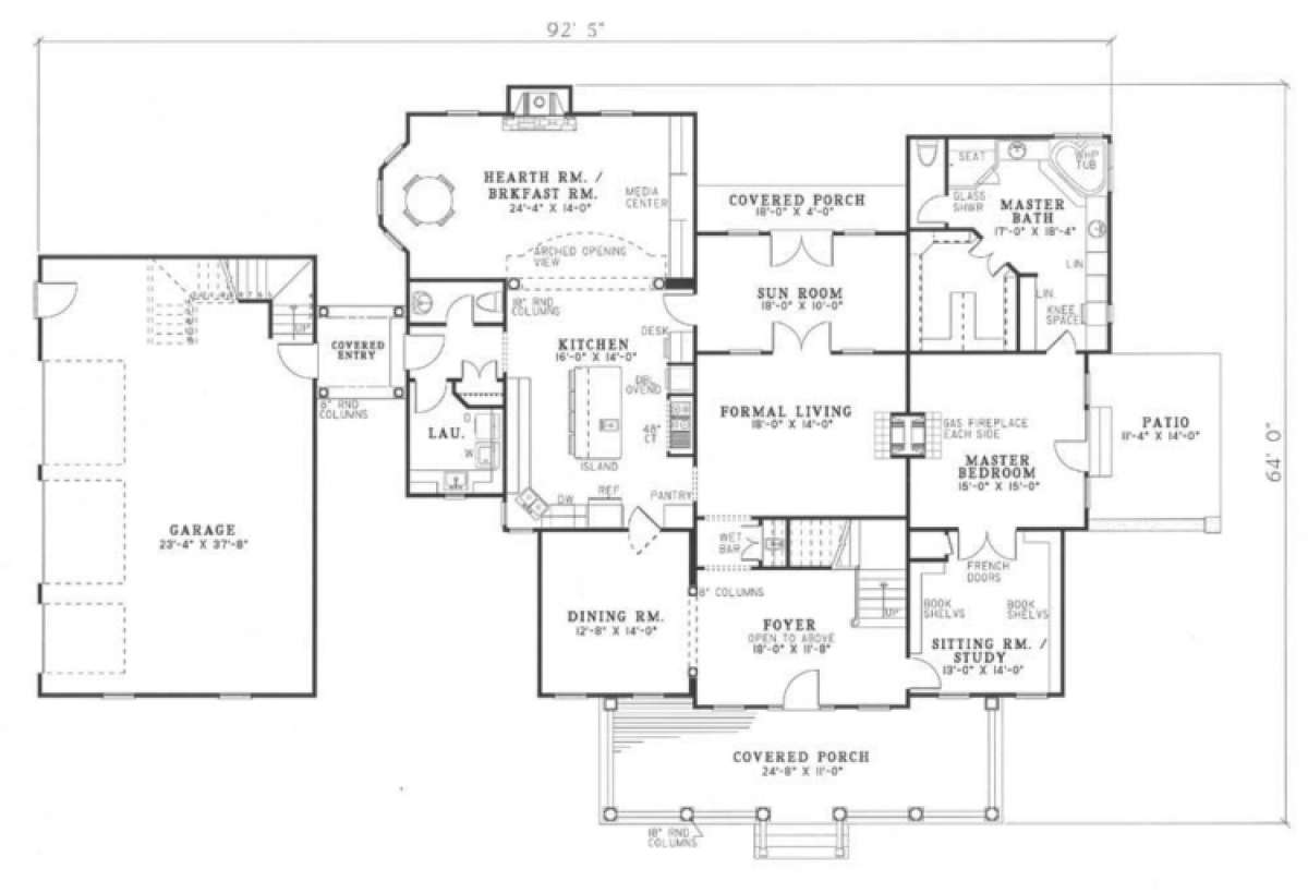 Floorplan 1 for House Plan #110-00051