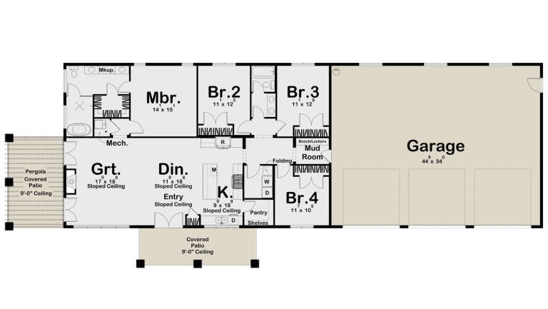House Plan House Plan #29020 Drawing 1