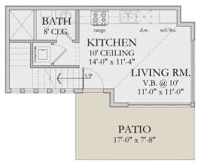 First Floor for House Plan #6422-00090