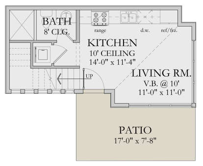 First Floor for House Plan #6422-00090