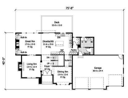 Main Floor for House Plan #098-00039