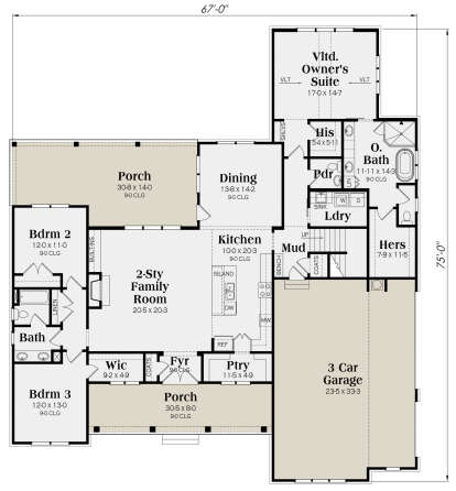 Main Floor  for House Plan #009-00347