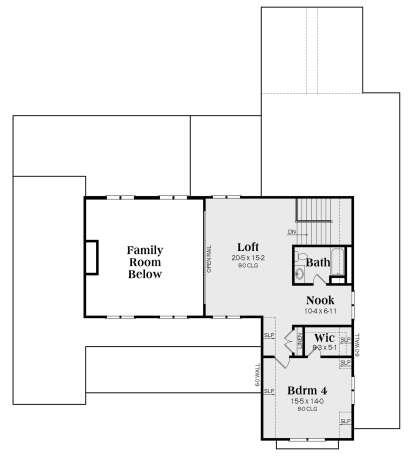 Second Floor for House Plan #009-00347