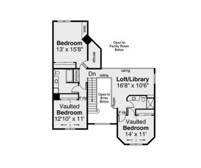 Second Floor for House Plan #035-01058