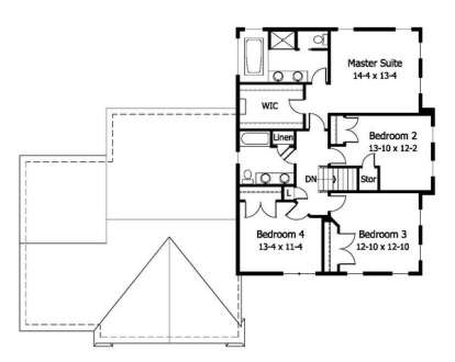 Second Floor for House Plan #098-00040