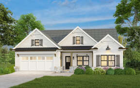 Ranch House Plan #196-00002 Elevation Photo