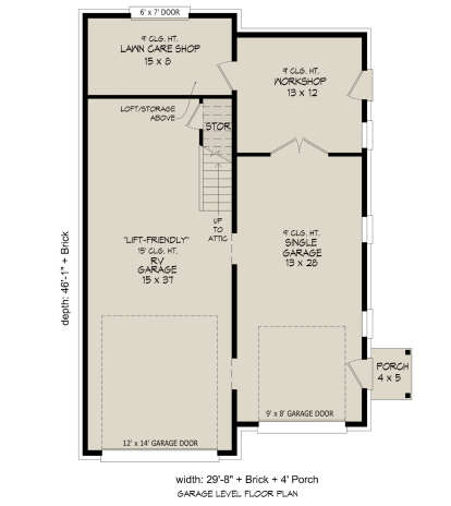 Garage Floor for House Plan #940-00771