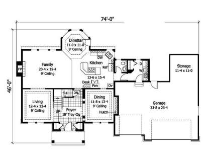 Main Floor for House Plan #098-00041