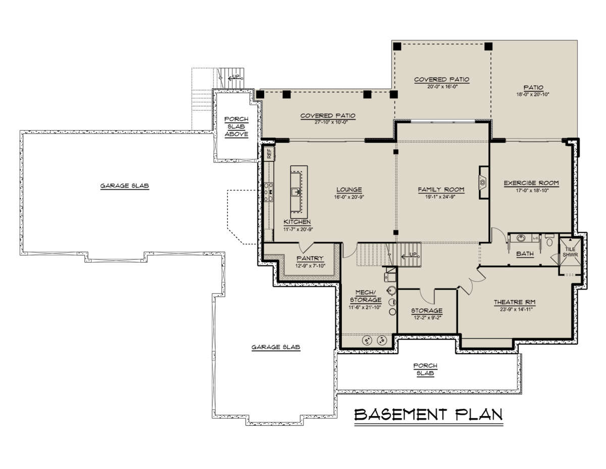 Basement for House Plan #5032-00243