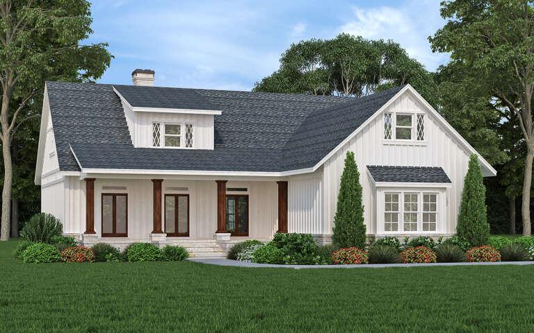 House Plan House Plan #29055 Angled Front Elevation